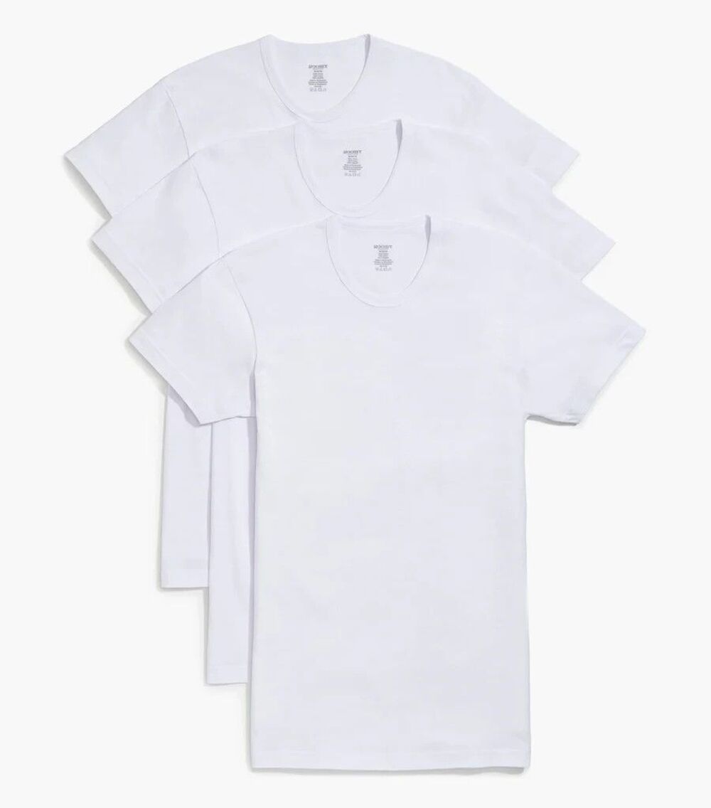 2XIST Shirt Mens XL White 3-Pack Cotton Essential Crewneck T-Shirt Crew Tee